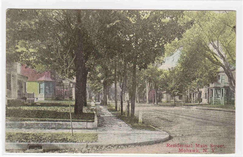 Main Street Residences Mohawk New York 1914 postcard