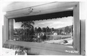 RPPC Picture Window PILOT BUTTE INN Bend, Oregon c1940s Vintage Photo Postcard