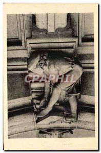 Old Postcard Chateau de Pierrefonds Ass lamp Carpenter