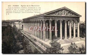 Old Postcard Paris Madeleine Church Copy of the Parthenon