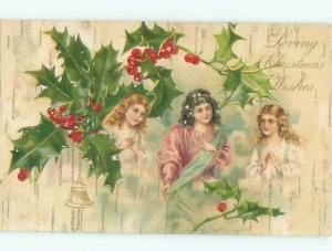 Pre-Linen Christmas PRETTY GIRLS WITH HOLLY AB5498