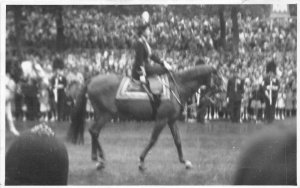 Lot285  queen elizabeth ride on a horse royalty uk real photo