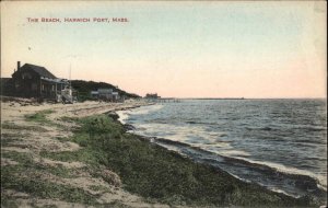 Harwichport Massachusetts MA Beach View Hand Colored c1910 Postcard