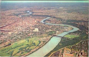 Postcard AERIAL VIEW SCENE Edmonton Alberta AB AK2246