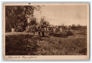 c1950's Graves at Native Cemetery Jakarta Indonesia Vintage Unposted Postcard