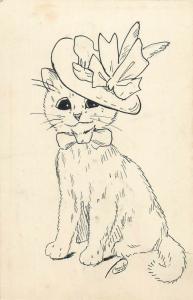 S. S. Mackie artist signed drawn grumbles dog & cat c 1915 postcards x 2