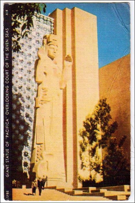 Statue of Pacifica, Golden Gate Inter Expo, San Francisco (crease)