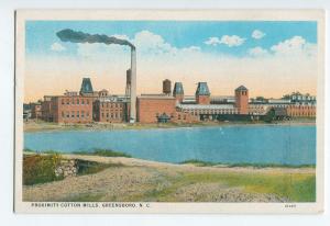 Proximity Cotton Mills Greensboro NC Vintage Postcard 1910s