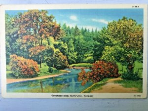 Vintage Postcard 1933 Greetings from Newport Vermont