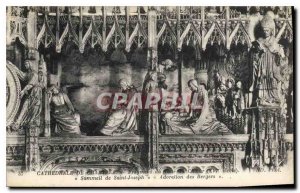 Postcard Old Cathedral of Chartres Fragment Tour sixteenth century Sleep Choi...