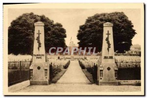 Old Postcard Verdun Military Cemetery Faubourg Pave Army