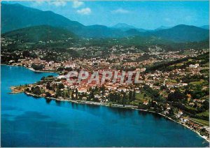 Postcard Modern Luino Lake Maggiore Porto Aerial view