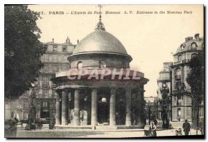 Postcard Old Paris's Parc Monceau Entree