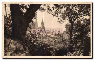 Old Postcard Brittany Huelgoat (Finistere) A corner of Bourg