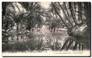 Old Postcard Nefta Overlooking Lake oasis in Tunisia