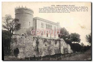 Old Postcard Maillezais Castel Bati On I & # 39Emplacement Du Palais Des Bish...