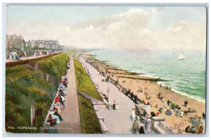 c1910 The Promenade Clacton-On-Sea England Oilette Tuck Art Postcard