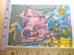 M-301200 Map Art Print of New Brunswick Canada