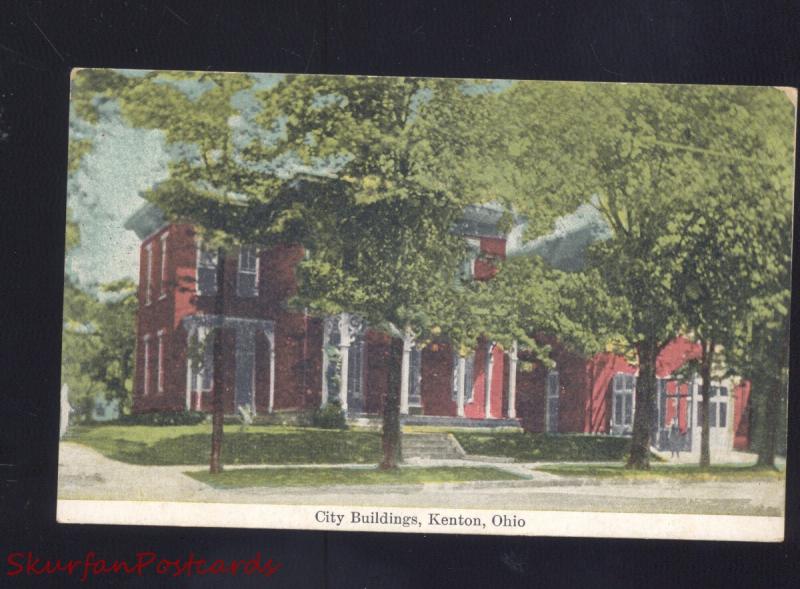 KENTON OHIO CITY BUILDINGS ANTIQUE VINTAGE POSTCARD 