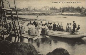 Cape Newagen ME Boat Landing c1910 Postcard