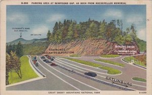 Tennesse Great Smoky Mountains National Park Parking Area At Newfound Gap As ...