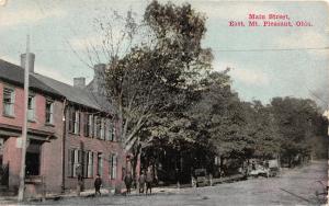 F23/ Mount Mt Pleasant Ohio Postcard 1911 Main Street East Homes 