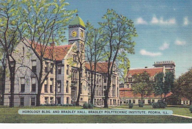 Illinois Peoria Horology Building & Bradley Hall Bradley Polytechnic Institut...