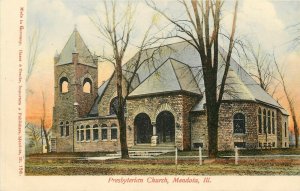 Vintage Postcard; Presbyterian Church, Mendota IL LaSalle County, Wheelock