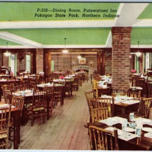 1950 Steuben Co, Northern Ind Potawatomi Inn Dining Room Pokagon State Park A239