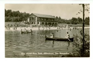 NH - Allenstown. Bear Brook State Park, Swimming, Canoeing     RPPC