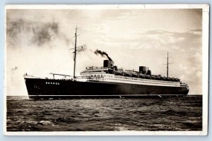 Germany Postcard Turbine-powered Express Steamer Bremen 1930 RPPC Photo