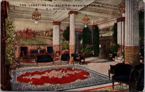 Postcard The Lobby at Hotel Raleigh in Washington D.C.