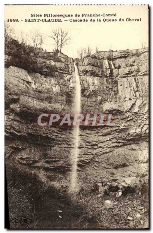 Old Postcard Saint Claude Cascade Queue de Cheval