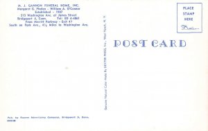 Bridgeport CT M. J. Gannon Funeral Home On Washington Avenue, Postcard