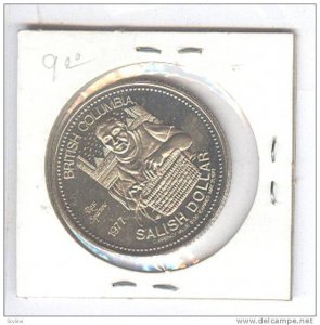 1977 SALISH DOLLAR Coin , British Columbia , Canada : Khahtsahlano
