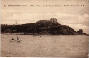 CPA PERROS-GUIREC L'Ile aux Moines - Fortification de Vauba - Phare (1296000)
