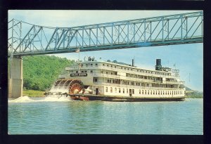 Madison, Indiana/IN Postcard, S.S. Delta Queen, Ohio River Bridge, Milton, KY