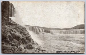 K45/ Great Falls Montana Postcard c1910 Crooked Falls Waterfall 137