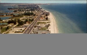 Redington Beach Florida FL Birdseye View 1950s-60s Postcard