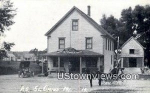 Real Photo, Post Office WF Hawes Grocers in South China, Maine