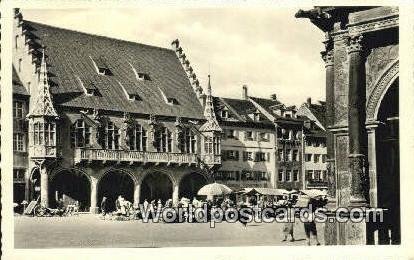 Munsterplatz mit Histor Kaufhaus Freiburg Germany 1954 