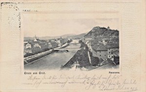 GRAZ AUSTRIA~GESAMTANSICHT-PANORAM~1902 KOLZ PHOTO POSTCARD