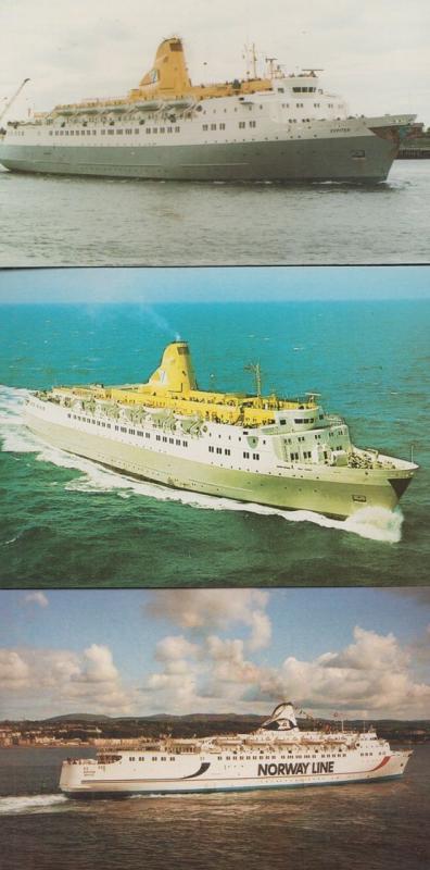 MS MV Jupiter Ship incl Douglas 3x Postcard s