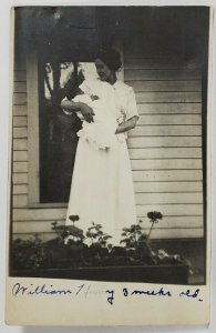 IA Cedar Rapids, Hulda Brammer Ilton Holding Son William Henry 1916 Postcard R5