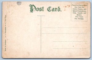 1910's PAWTUXET RHODE ISLAND BROAD STREET SCENE TROLLEY CAR TRACKS POSTCARD