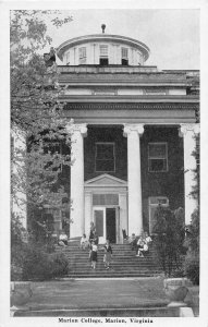 H48/ Marion Virginia Postcard c1940s Marion College Building