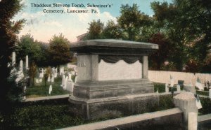 Vintage Postcard 1915 Thaddeus Stevens Tomb Schreiner's Cemetery Lancaster Penna