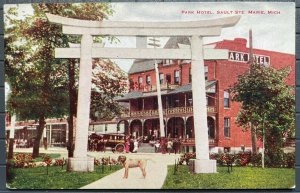 Vintage Postcard 1907-1915 Park Hotel, Sault Ste Marie, Michigan (MI)