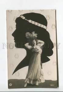 478216 Silhouette Lina CAVALIERI Italian OPERA Singer DANCER PHOTO NPG #601-1