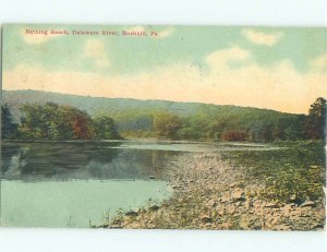 Divided-back RIVER Bushkill - Near Montague & Stroudsburg & Scranton PA AE6574